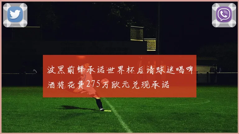 波黑前锋承诺世界杯后请球迷喝啤酒将花费275万欧元兑现承诺